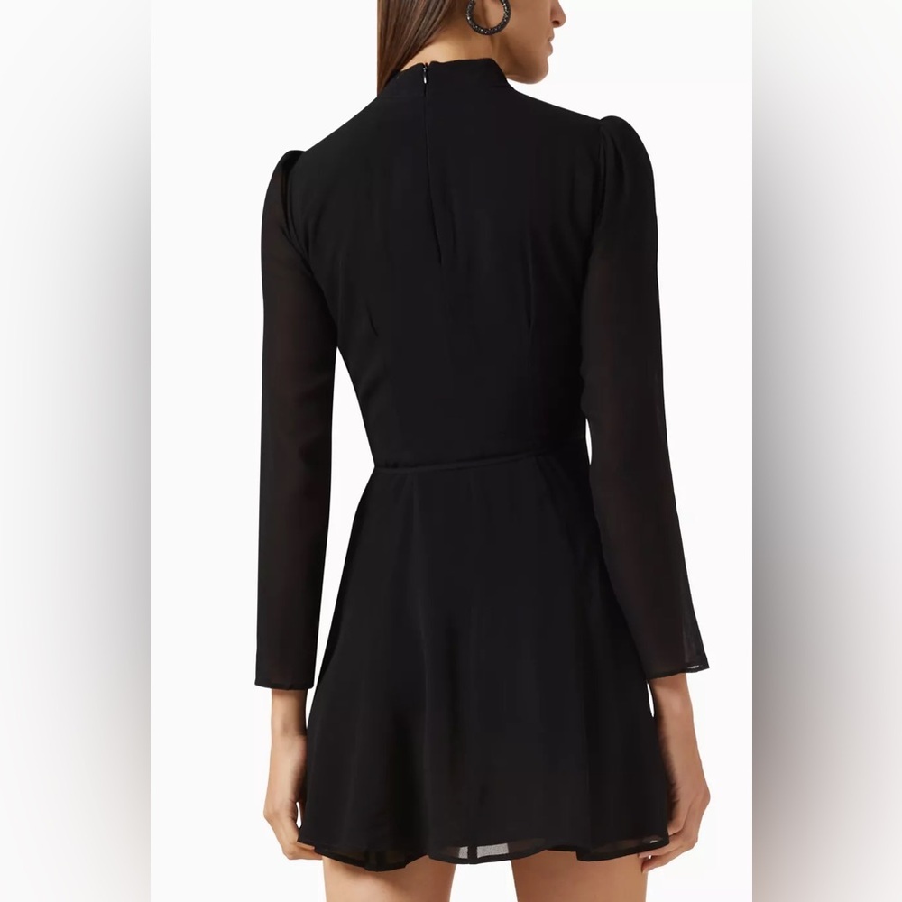 Reformation Black Long Sleeve Dress Size XS 100% Viscose - Picture 3 of 16